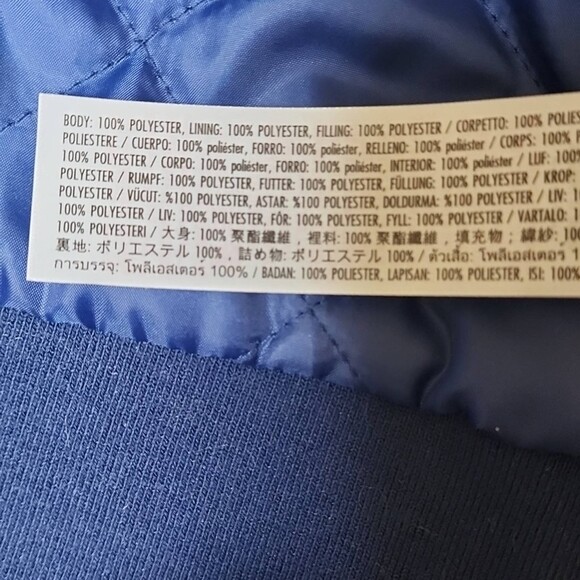 Walt Disney World 50th Anniversary Blue Satin Bomber Jacket Size L - Picture 9 of 10